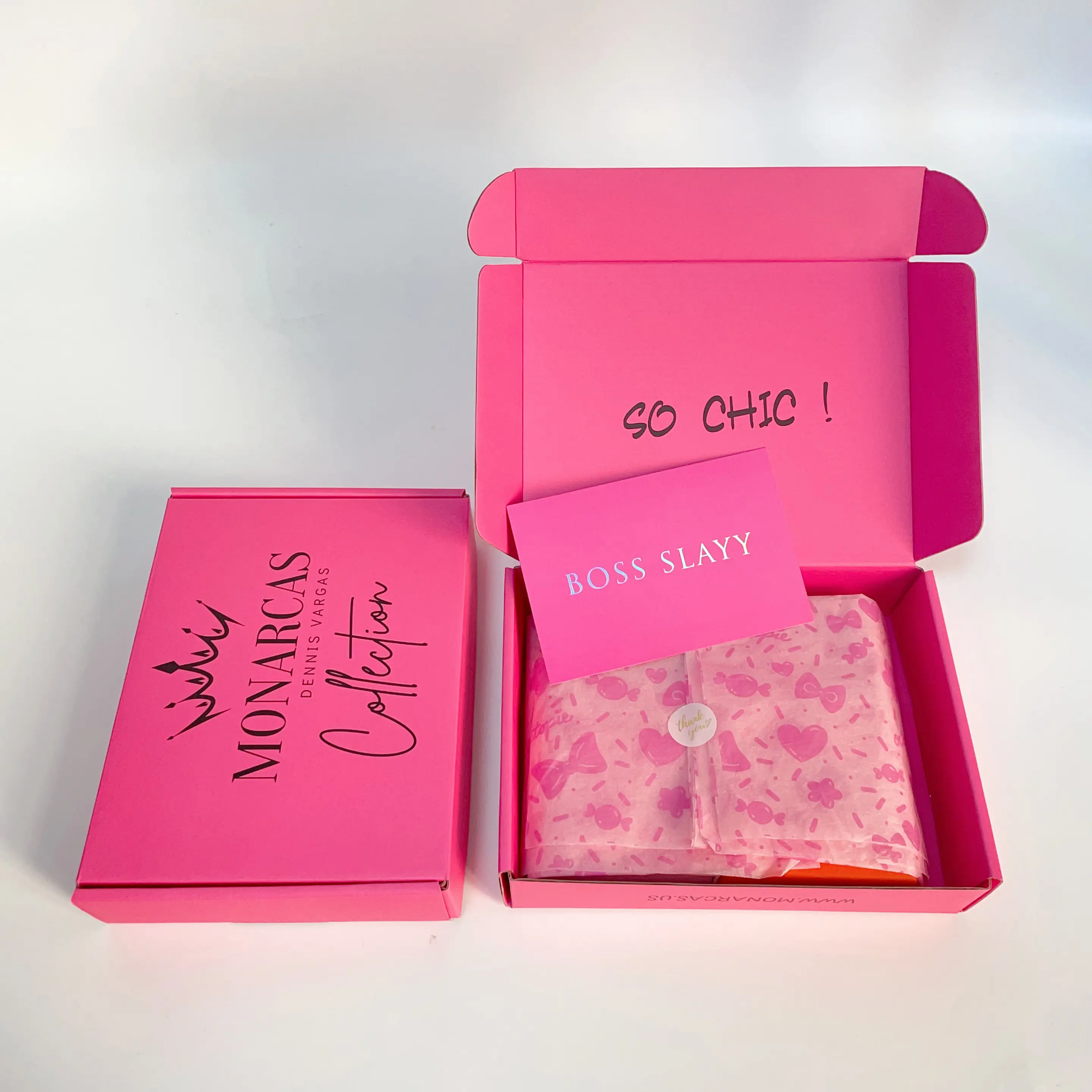 pink paper box