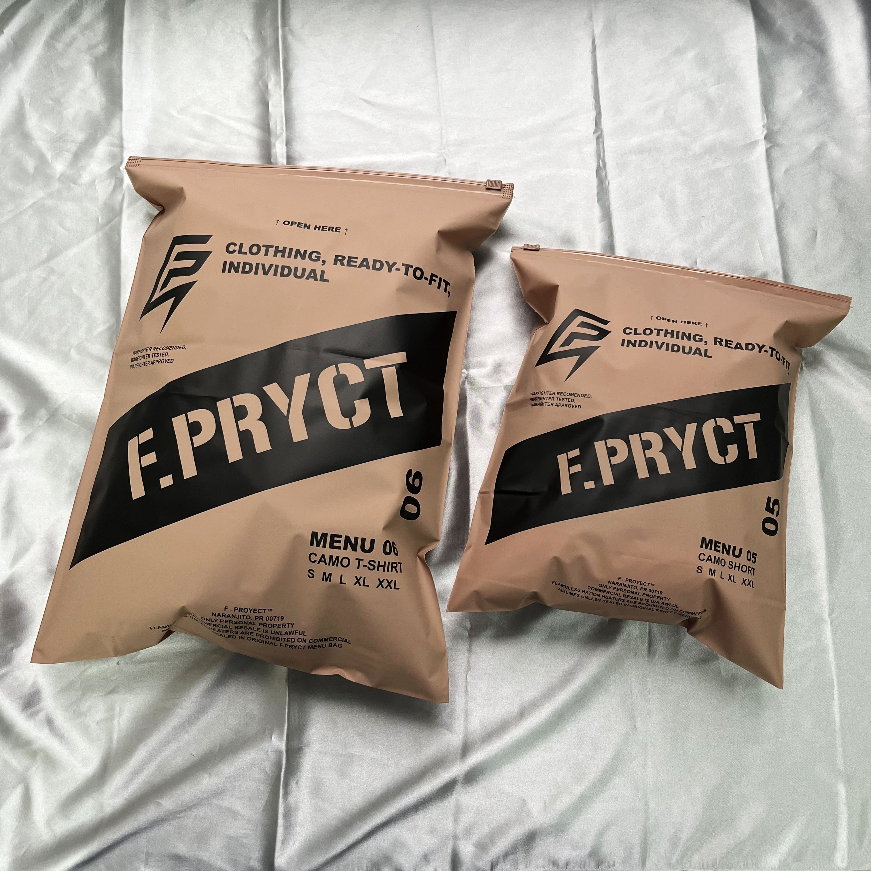 Custom logo garment packaging zipper bag