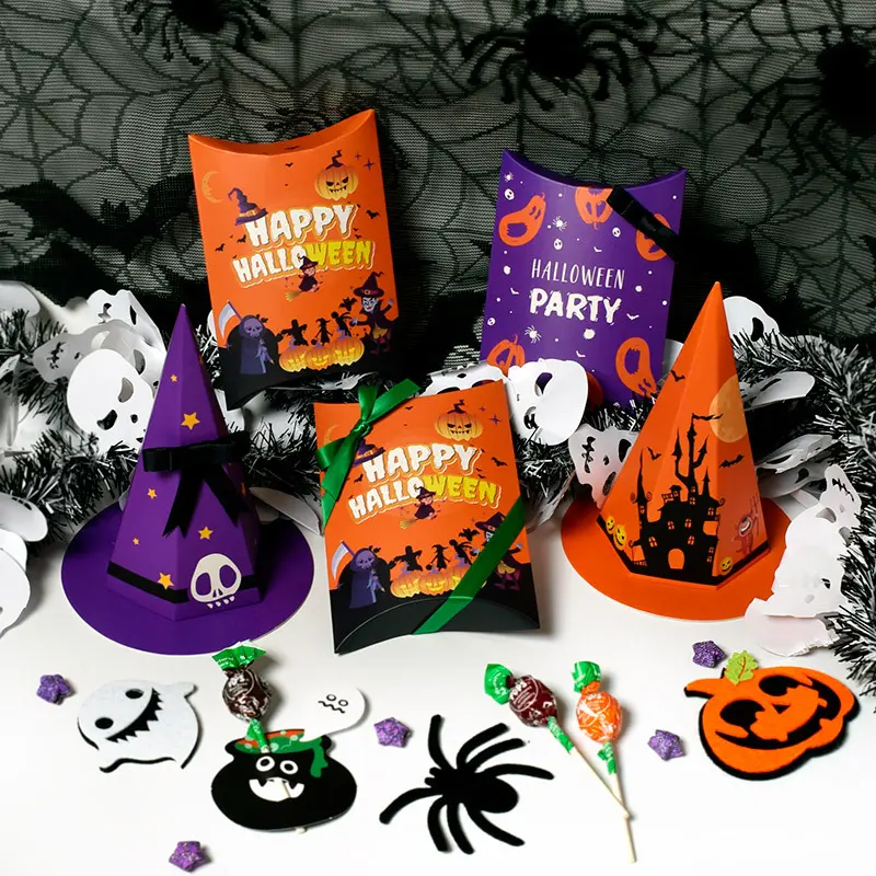 Trick or Treat game toy paper box halloween gift box for packaging candy