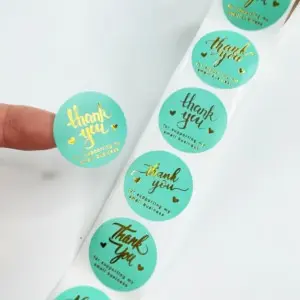 Luxury custom brand logo glossy sticker