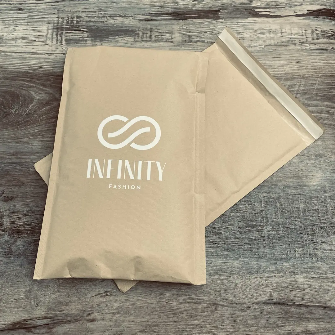Brown kraft bubble mailer with your own logo printed