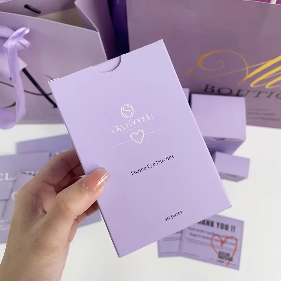 Wholesale luxury purple paperboard boxes with custom logo