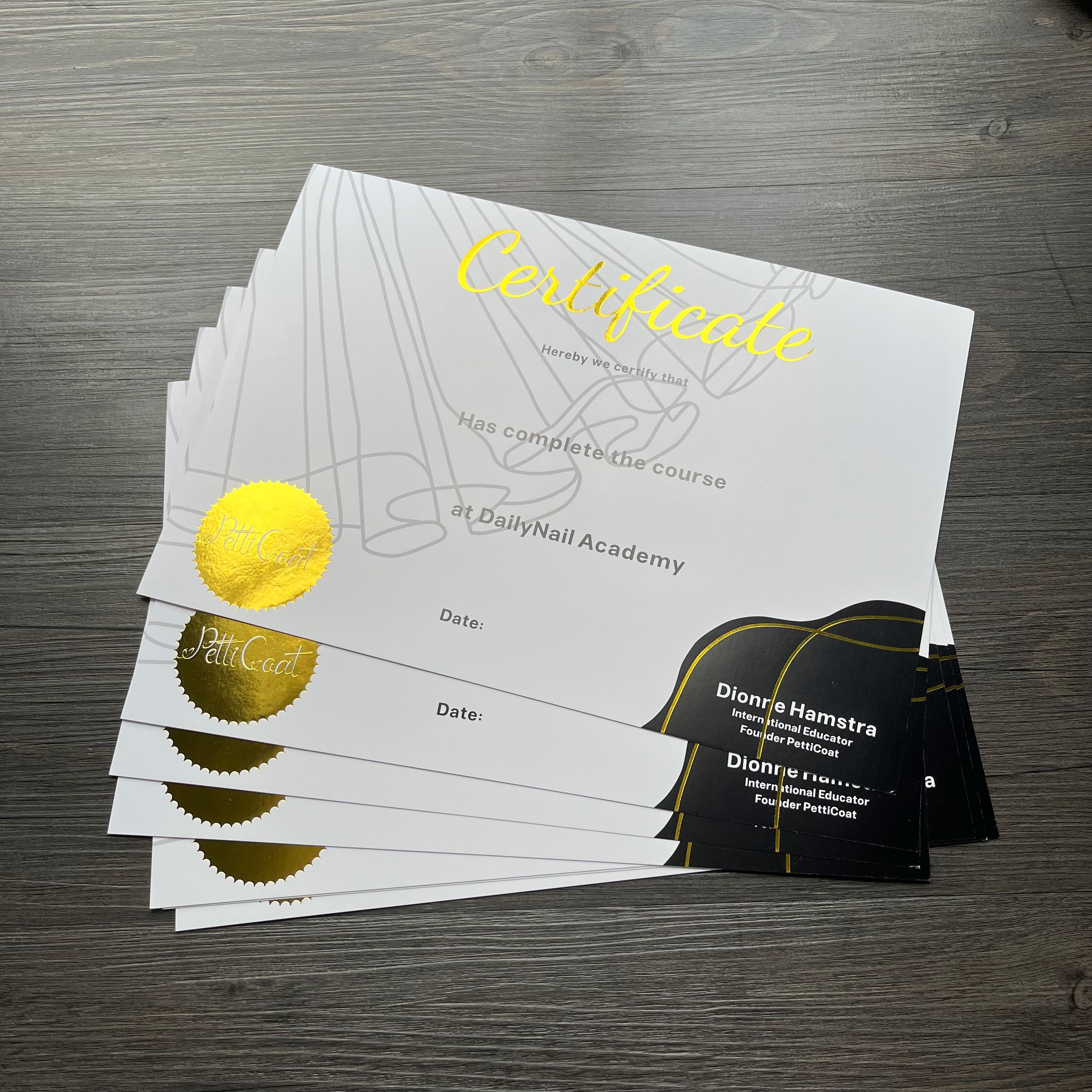 Custom Gold Foil Logo Anime Cartoon Design Card
