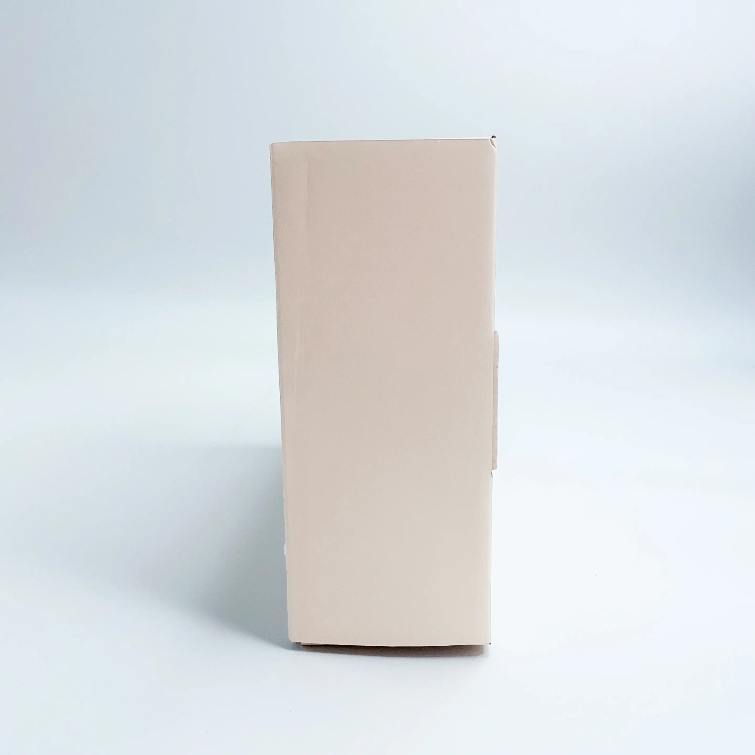 Peach paper mailer box with gold foil logo