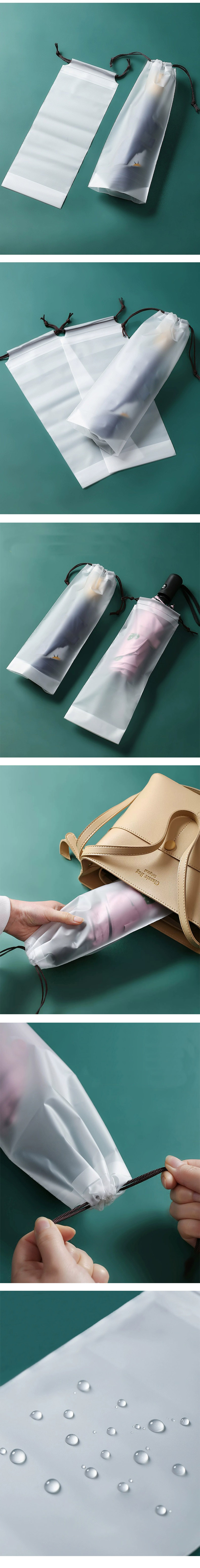 frosted drawstring bag