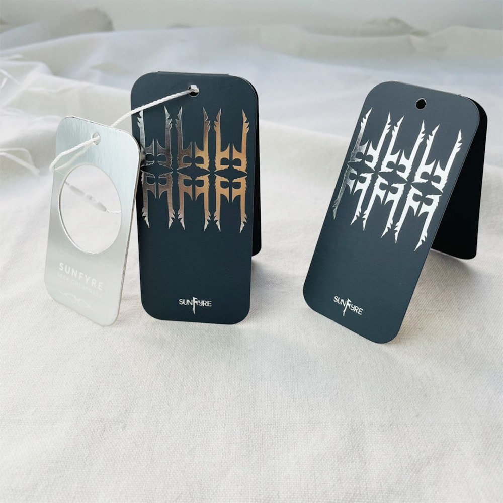 folding hang tag+silver foil