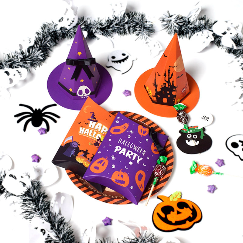 Trick or Treat game toy paper box halloween gift box for packaging candy