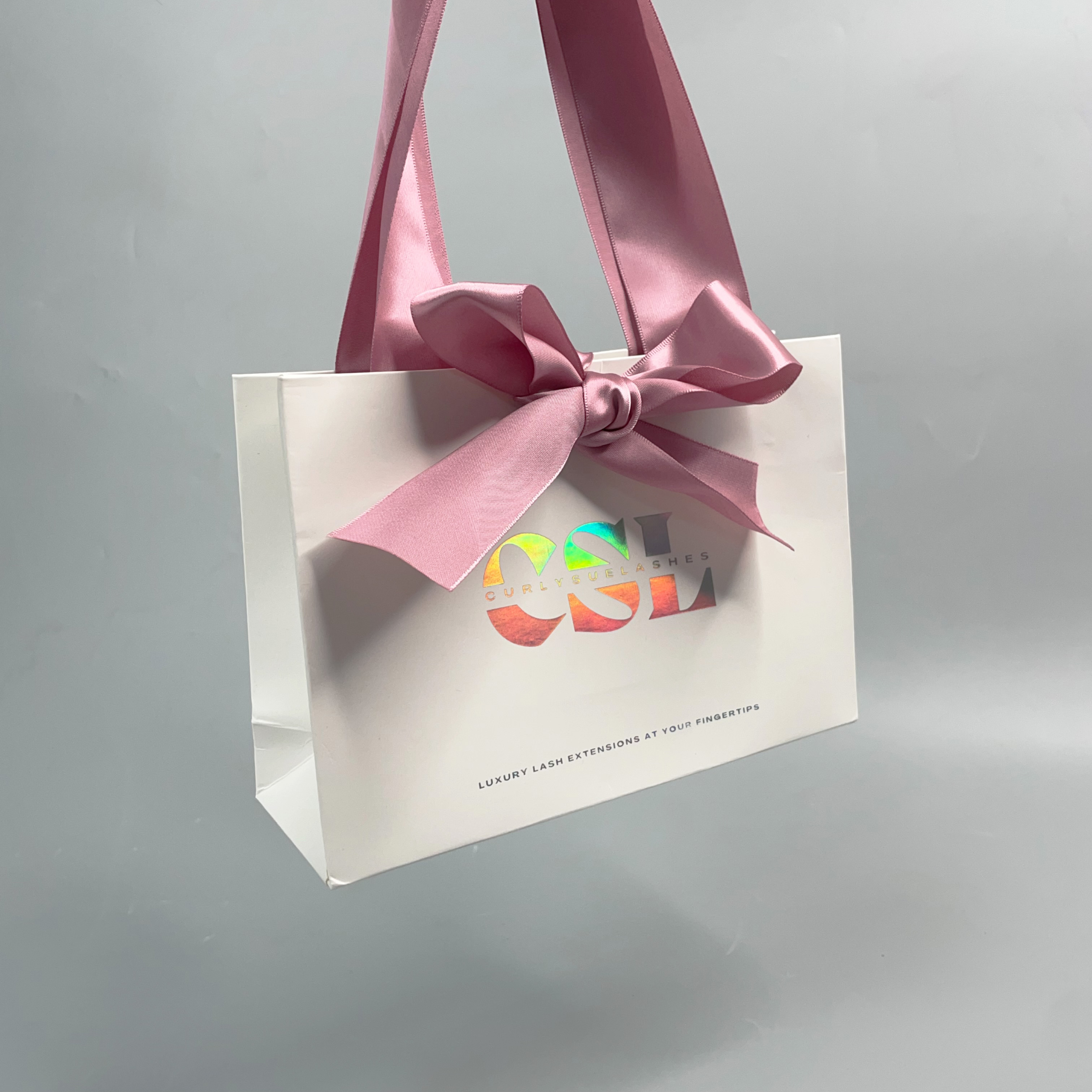 Luxury custom laser logo shopping gift bag