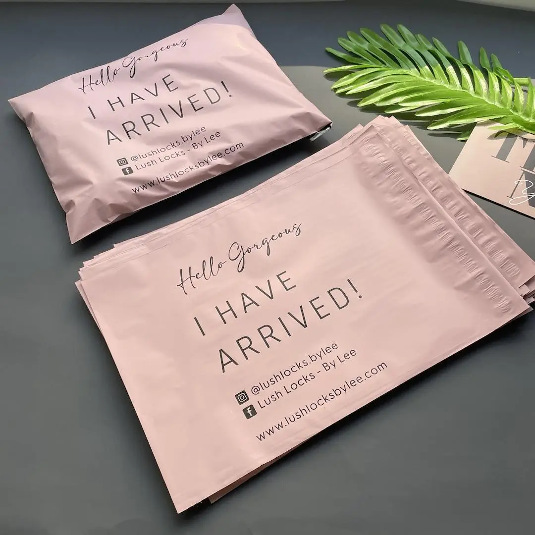 10x13inch Custom logo clothing postage pink mailing bag