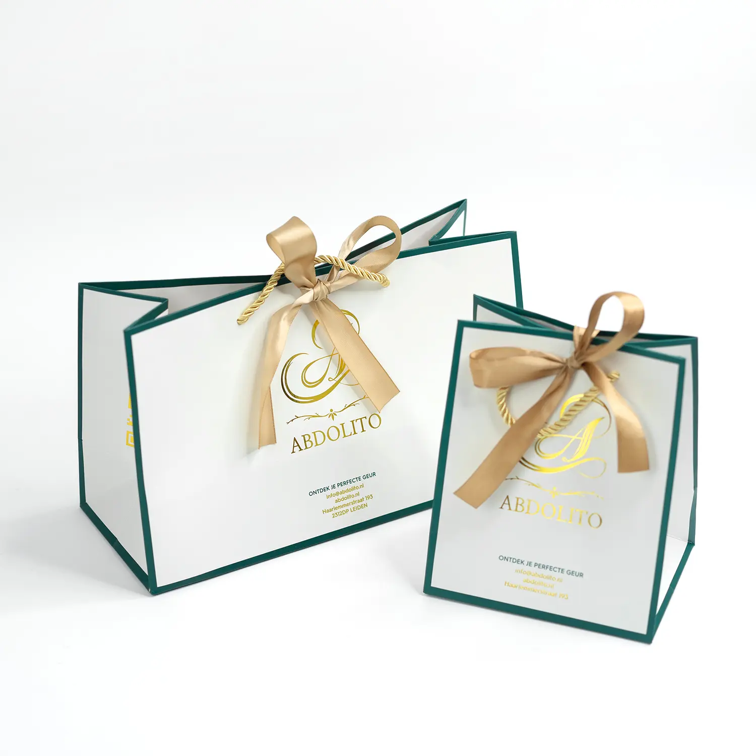 Retail Bags Custom Logo Small Gift Bags With Ribbon