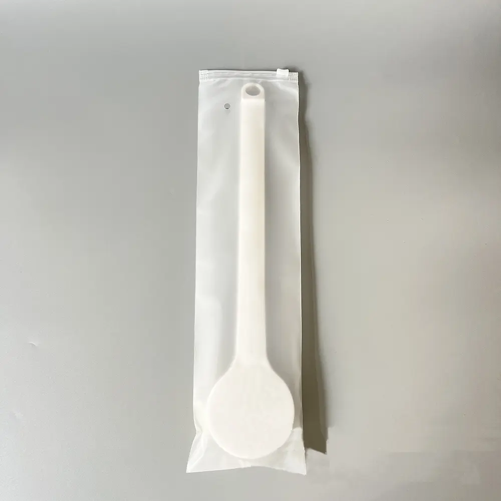 Long frosted zipper bag with logo custom printed