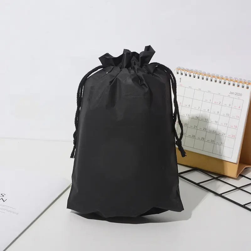 Wholesale custom cosmetics packaging drawstring bag with logo
