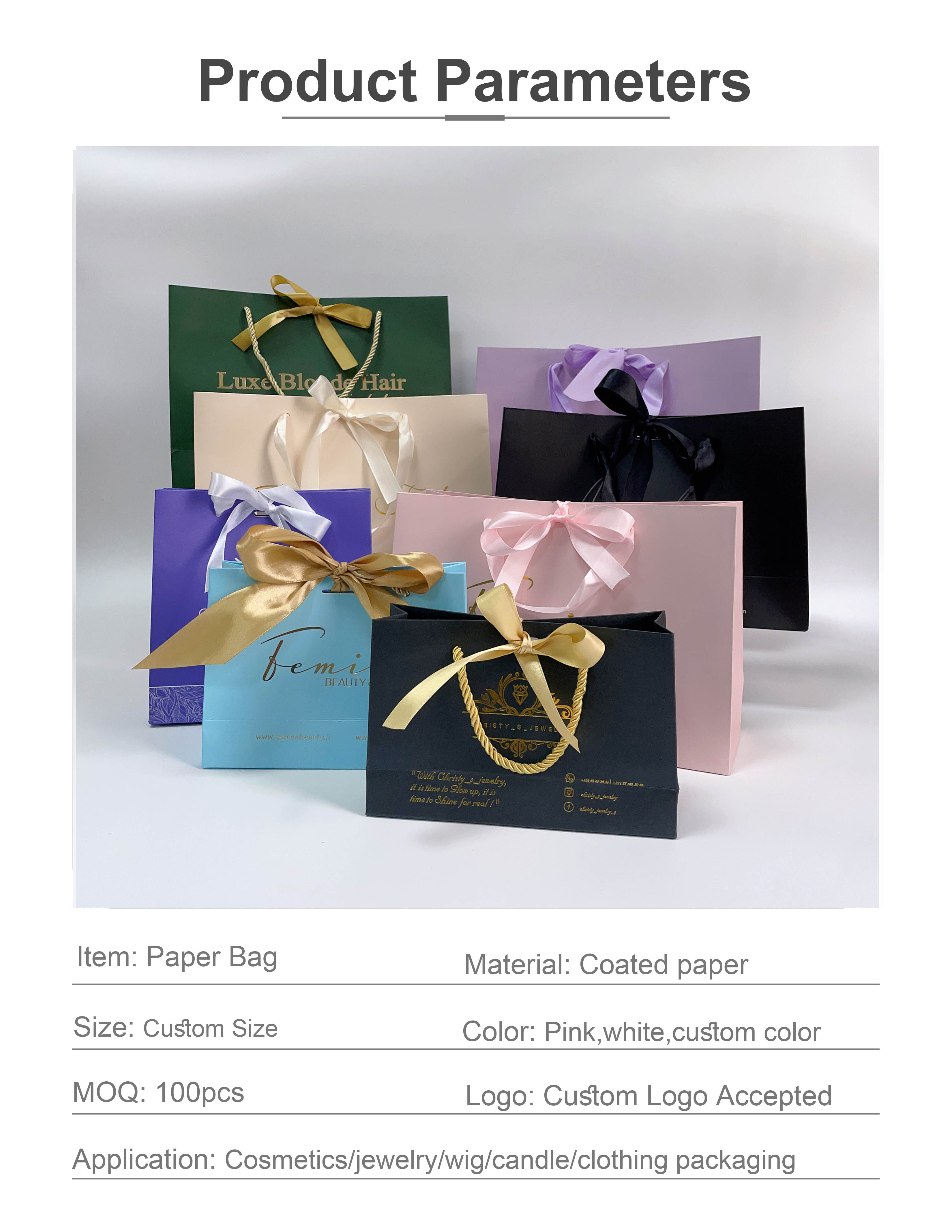 paper bag with bowknot