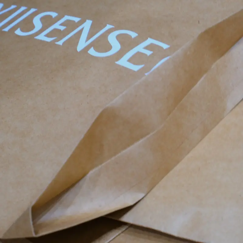 Custom logo brown kraft paper envelopes with self adhesive tape