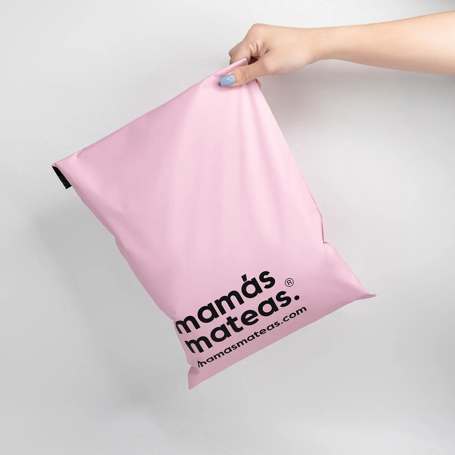 Matte pink poly mailer express shipping bags with logo custom