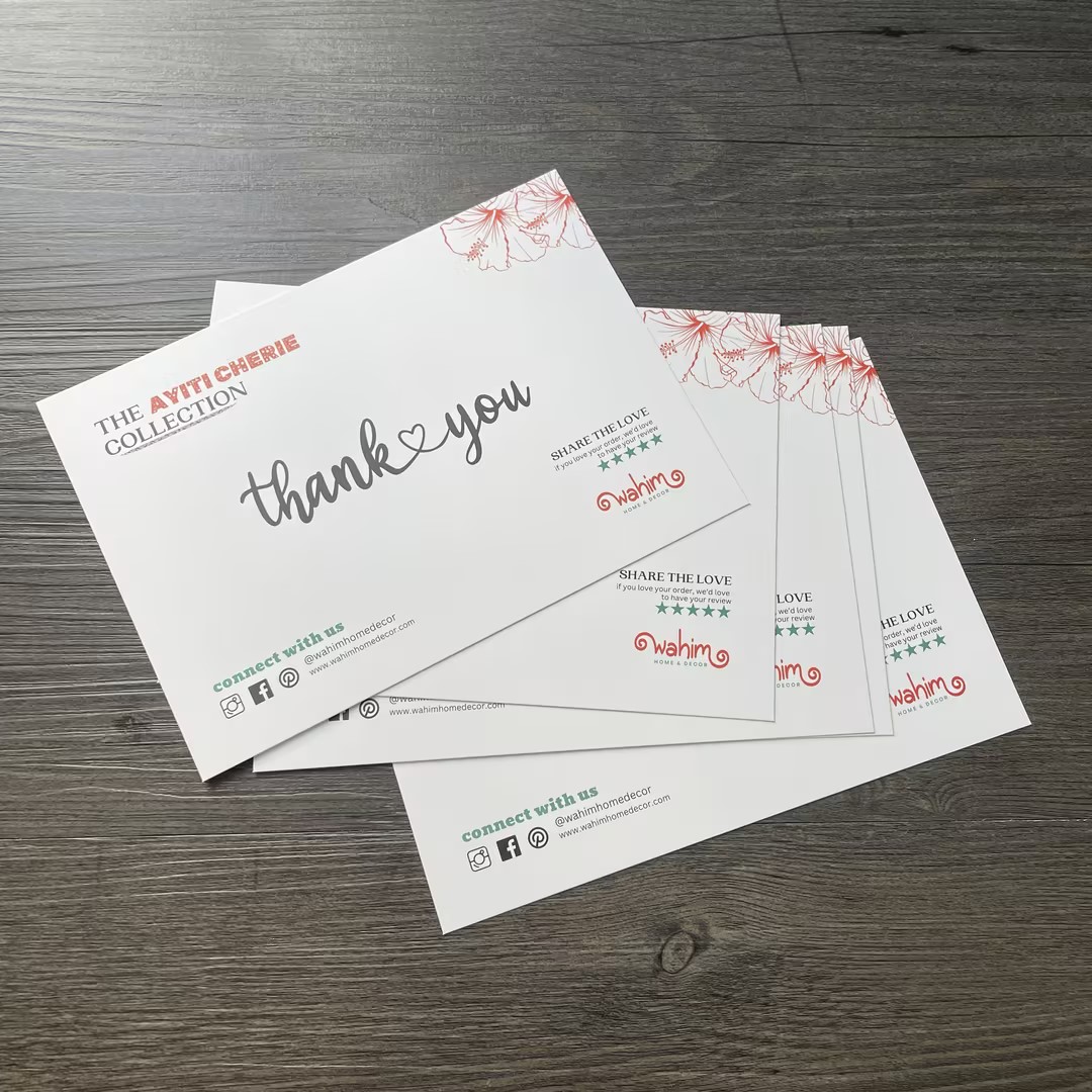 Customized Logo Thank Your Card For Small Business