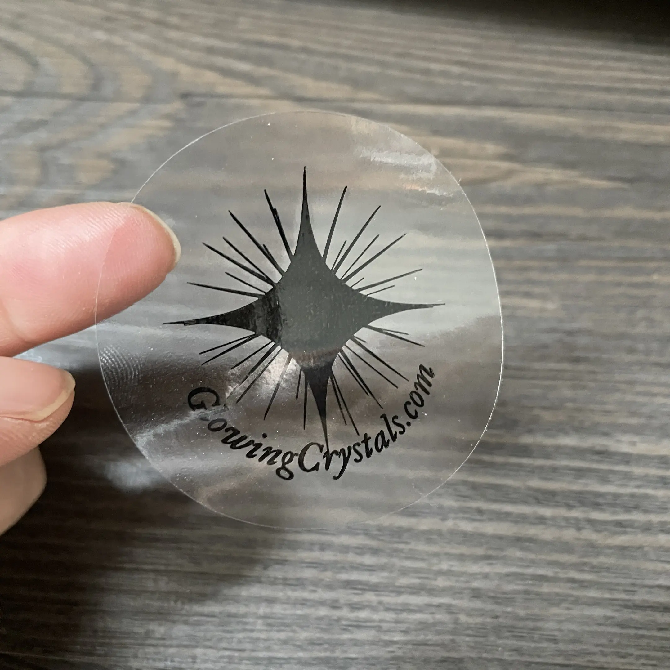 Clear pvc sticker with gold foil stamping custom