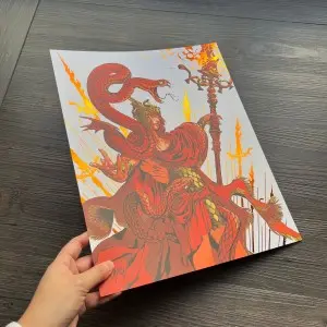 Custom Gold Foil Logo Anime Cartoon Design Card