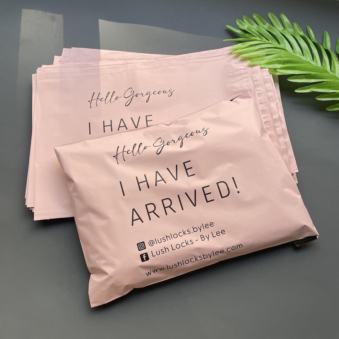10x13inch Custom logo clothing postage pink mailing bag
